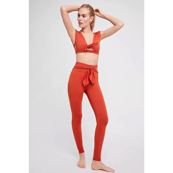 Free People Pants - Free People FP Movement High-Rise Ankle Length Ursa Leggings Orange Size L